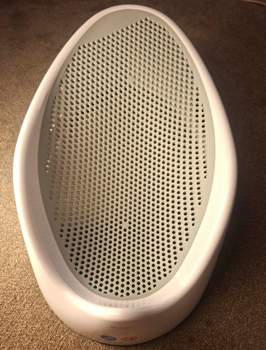 White grey baby bath - grey, support