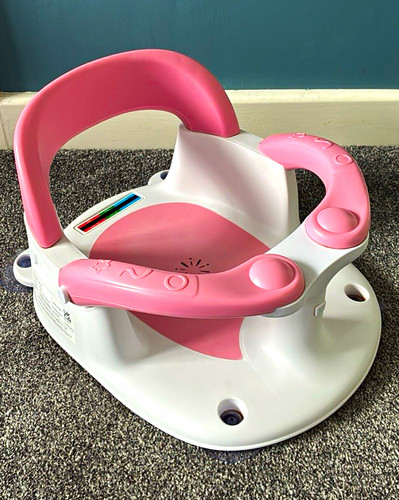 Pink white baby bath - pink,