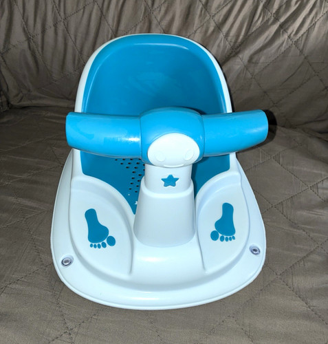 Blue white baby bath seat - blue,