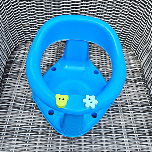 Blue baby bath seat - seat, support